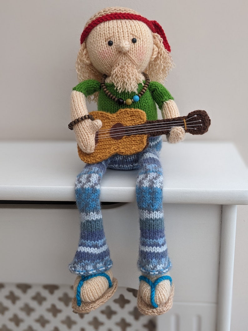 Hippy Guitarist Knitting Pattern