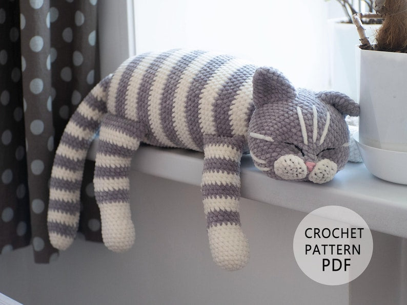 Sleeping Kitty Crochet Pattern