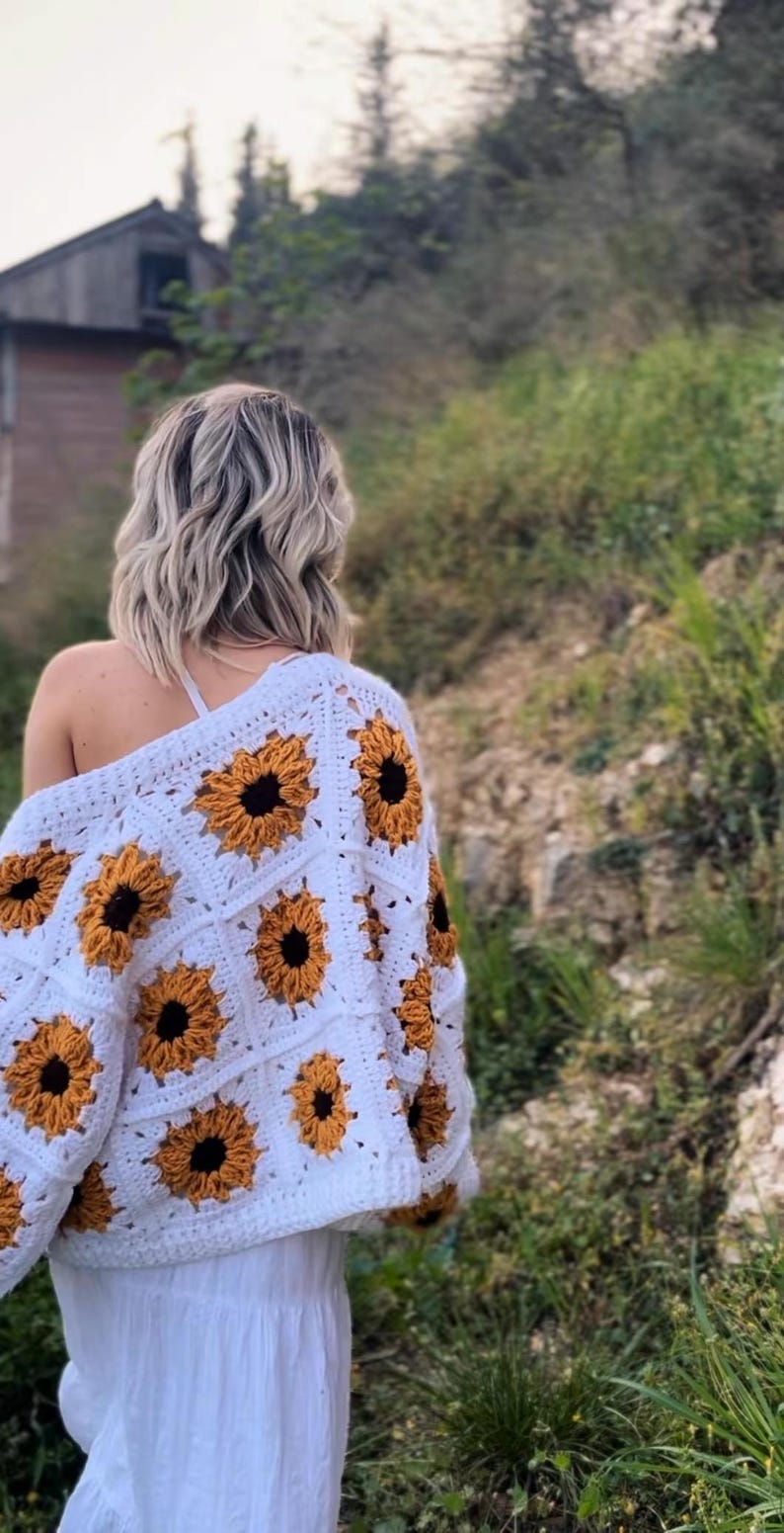 Sunflower Cardigan Crochet Pattern