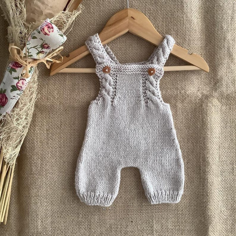 Olive Overalls Knitting Pattern