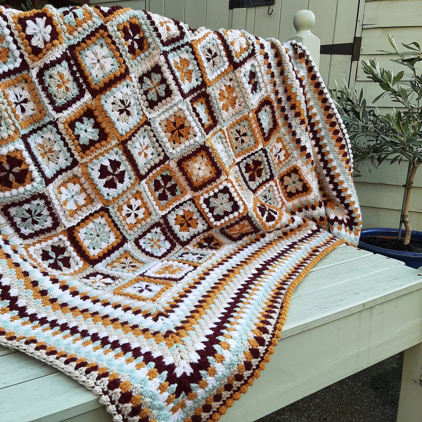 Honey Spice Blanket Crochet Pattern