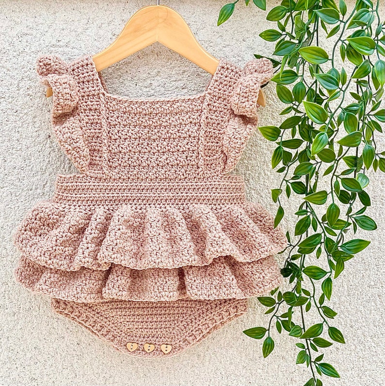 Ruffle Baby Romper Crochet Pattern
