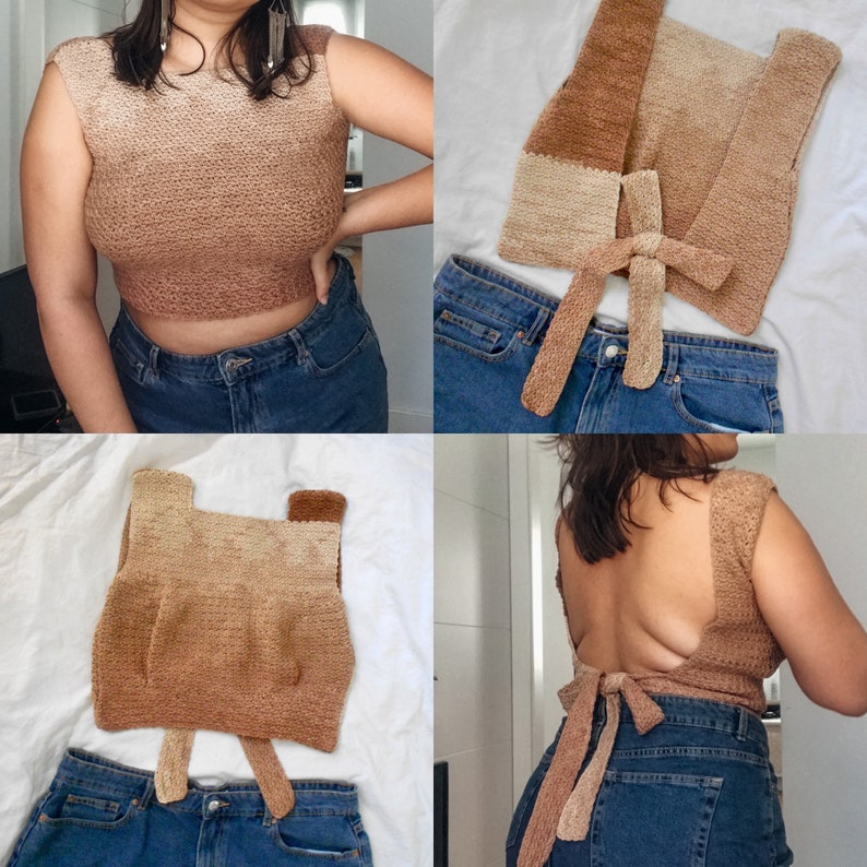 Sunset Tie Top Crochet Pattern