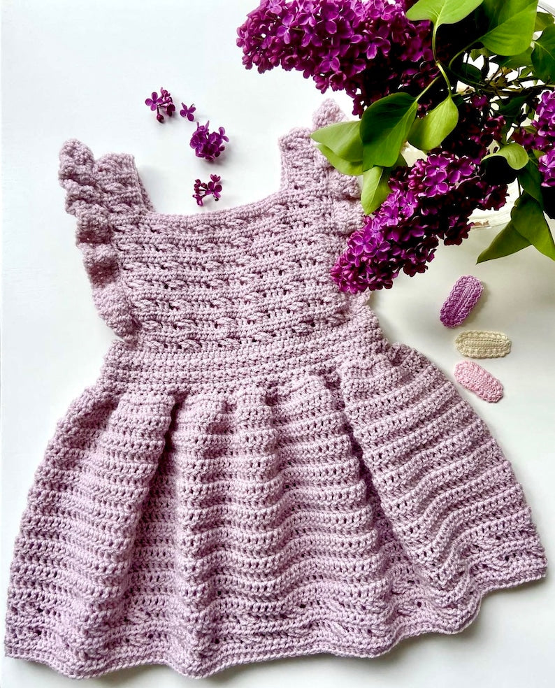 Roselle Baby Dress Crochet Pattern
