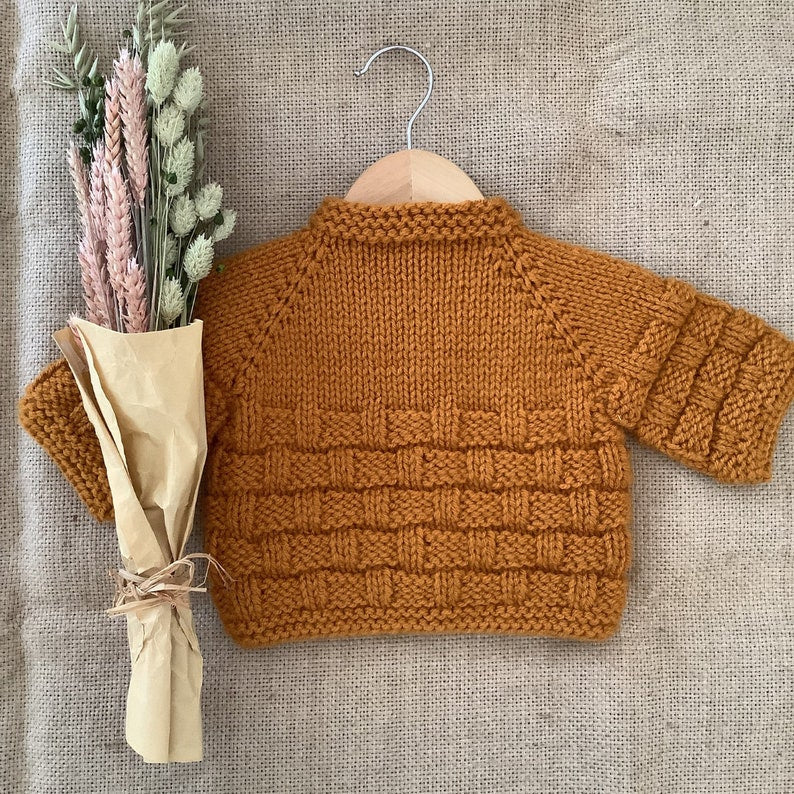 Golden Waffle Cardigan Knitting Pattern