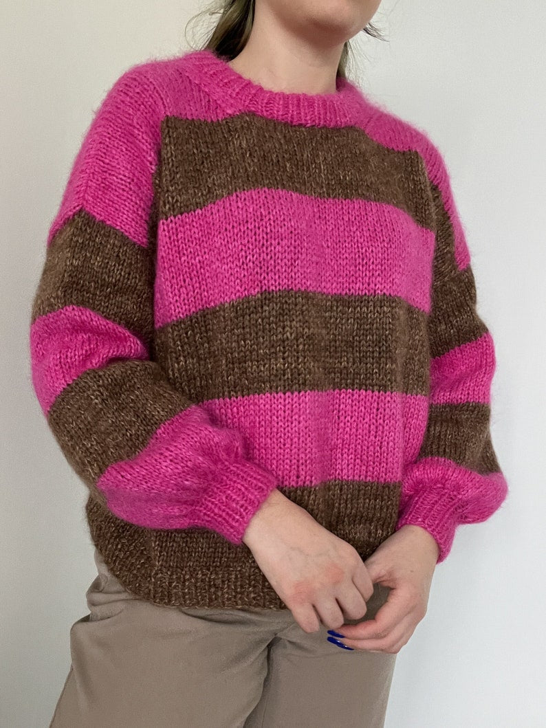 Modern Oversized Sweater Knitting Pattern