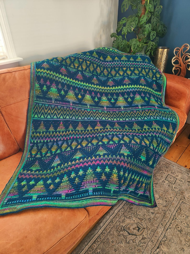 Forest Ridge Blanket Crochet Pattern