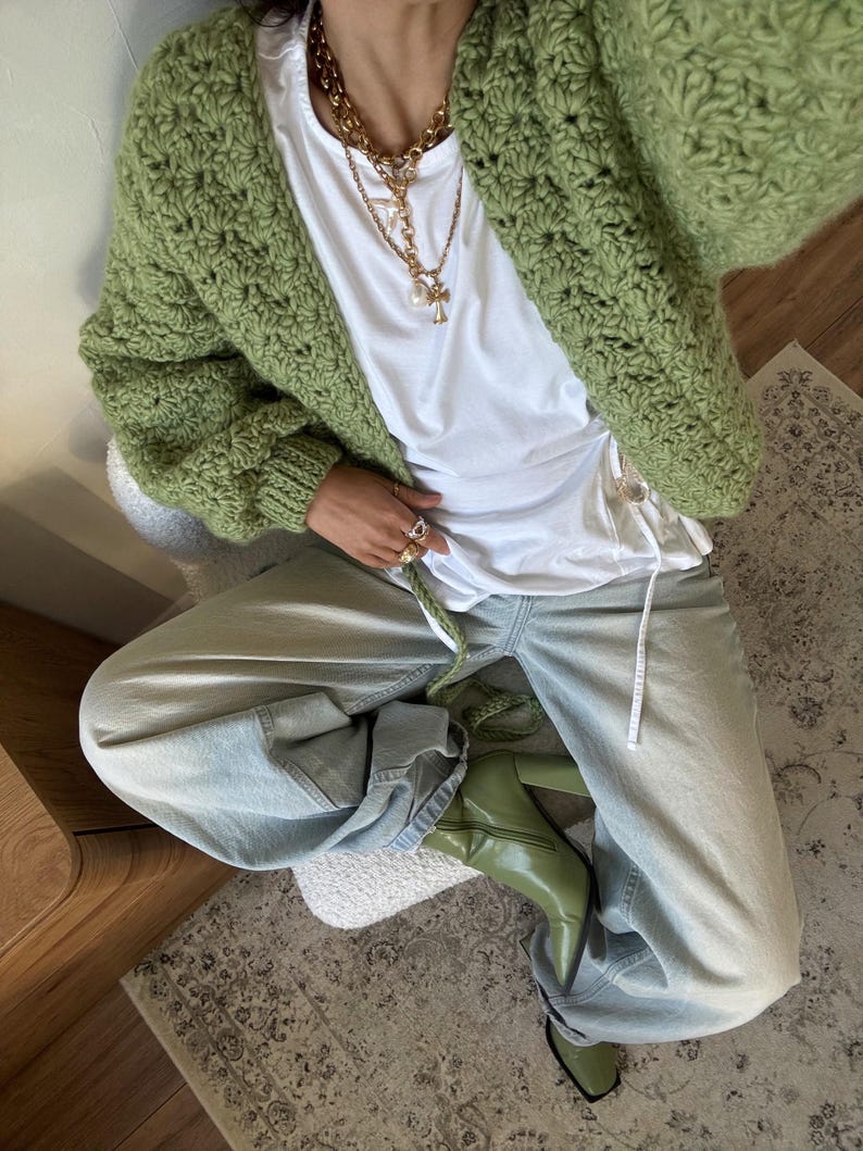 Olive Cardigan Crochet Pattern