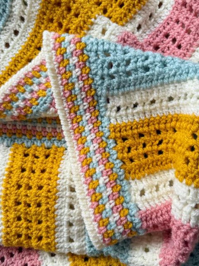 Sunny Stripe Blanket Crochet Pattern