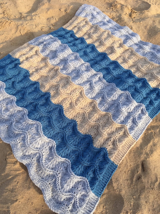 Ocean Wave Blanket Knitting Pattern