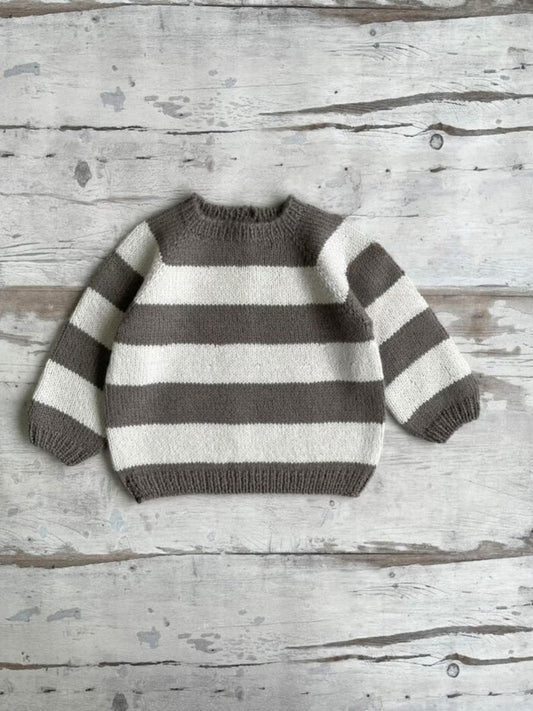 Neutral Stripe Sweater Knitting Pattern
