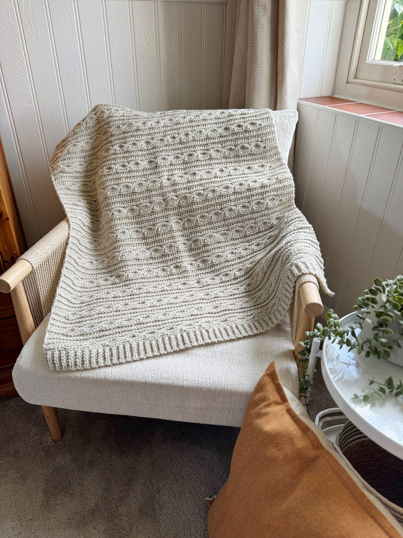 Relief Stitch Blanket Crochet Pattern