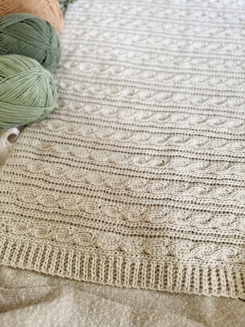 Relief Stitch Blanket Crochet Pattern