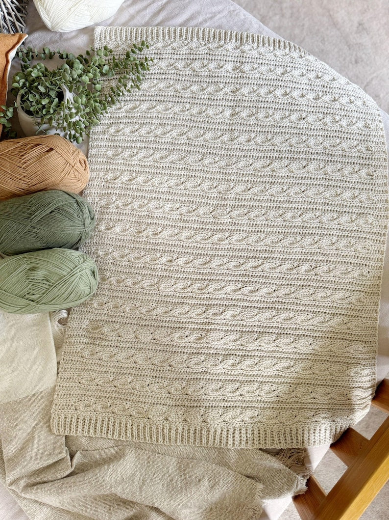 Relief Stitch Blanket Crochet Pattern