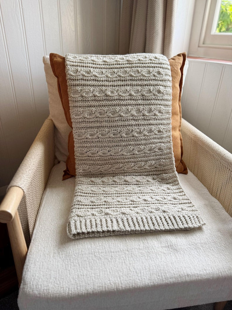 Relief Stitch Blanket Crochet Pattern