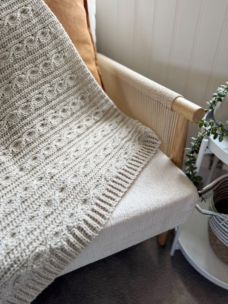 Relief Stitch Blanket Crochet Pattern