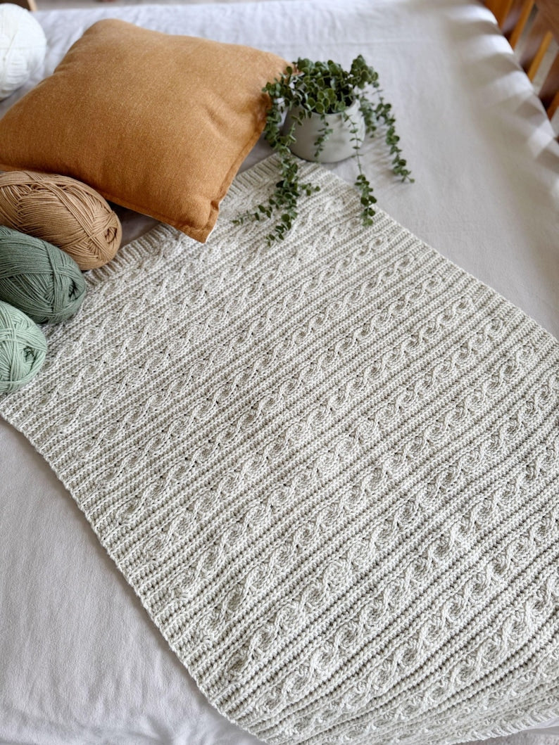 Relief Stitch Blanket Crochet Pattern
