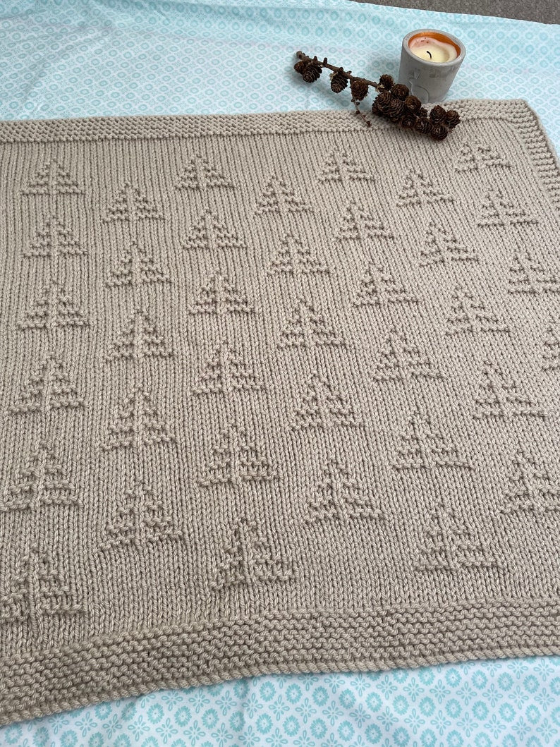 Pine Meadow Blanket Knitting Pattern