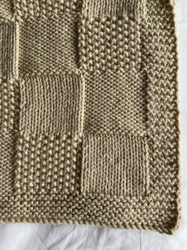 Squares Blanket Knitting Pattern