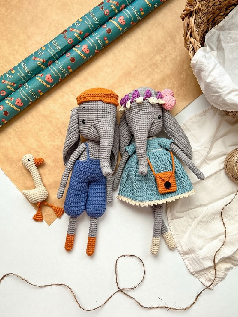 Lovely Elephants Crochet Pattern
