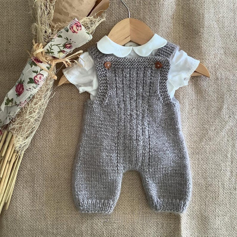 Mossy Overalls Knitting Pattern