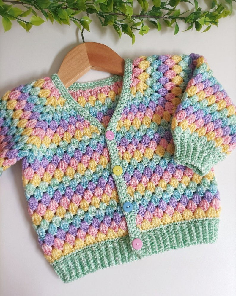 Pastel Granny Cardigan Crochet Pattern