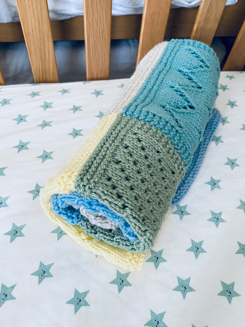 Soft Squares Blanket Knitting Pattern