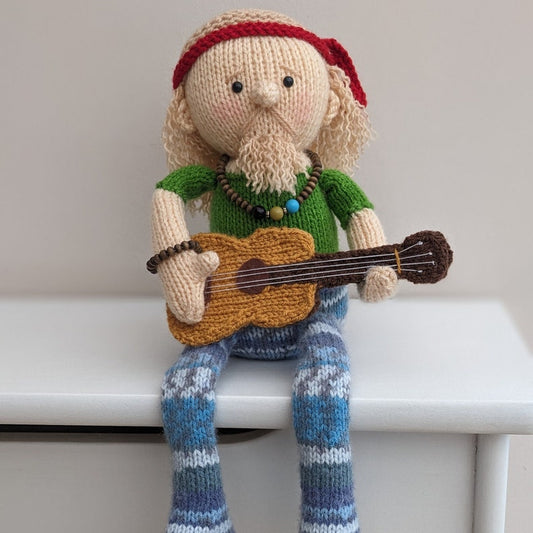 Hippy Guitarist Knitting Pattern