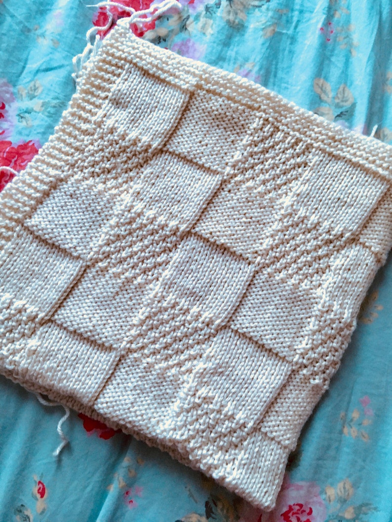 Tilework Blanket Knitting Pattern