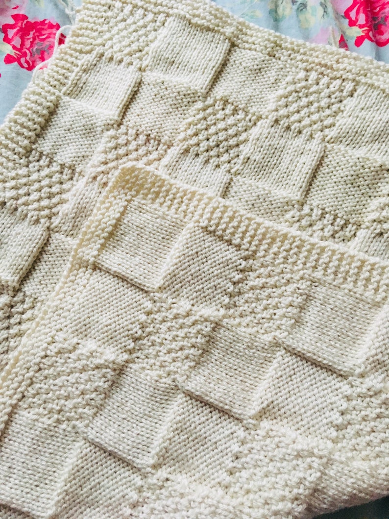Tilework Blanket Knitting Pattern