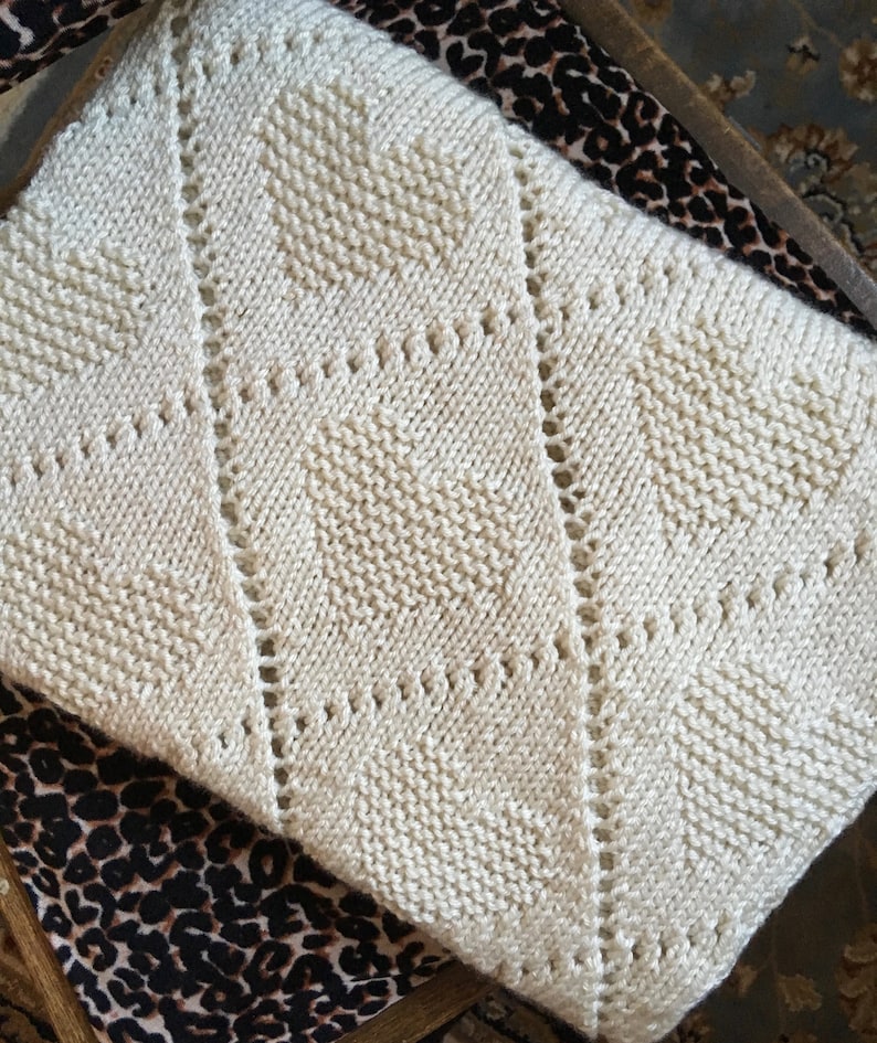 Tender Hearts Blanket Knitting Pattern