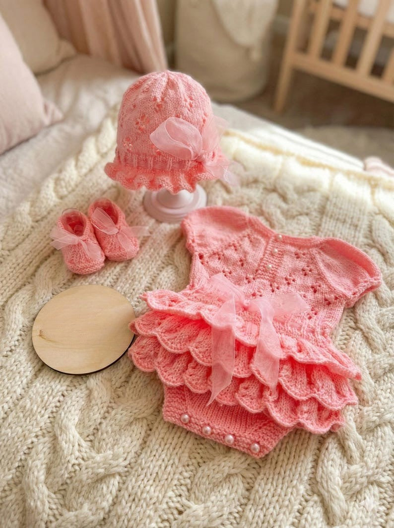 Aqua Baby Set Knitting Pattern