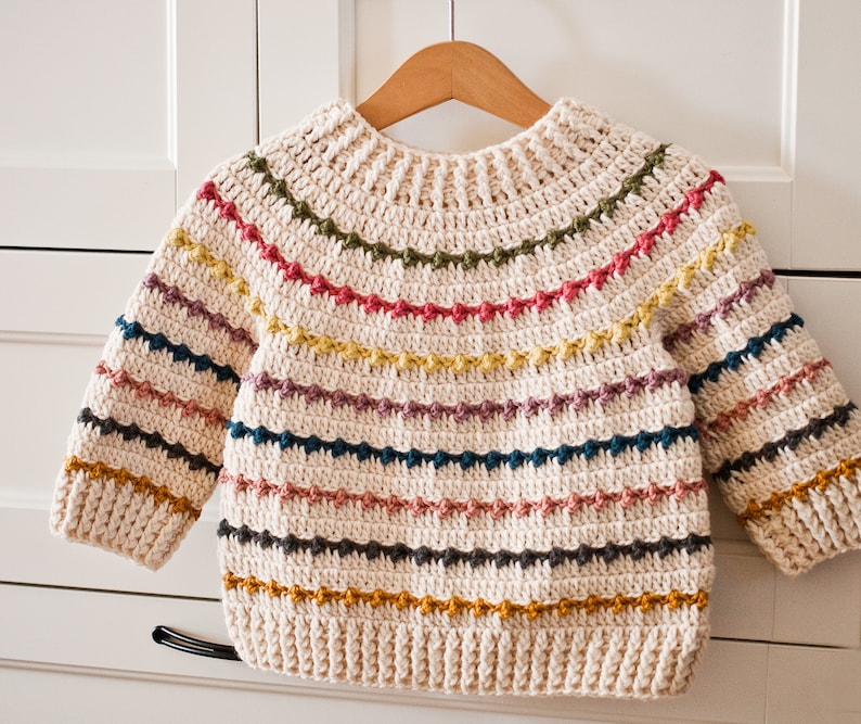 Rainbow Sweater Crochet Pattern