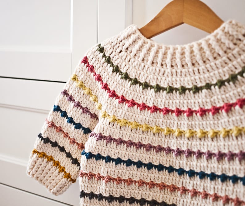 Rainbow Sweater Crochet Pattern