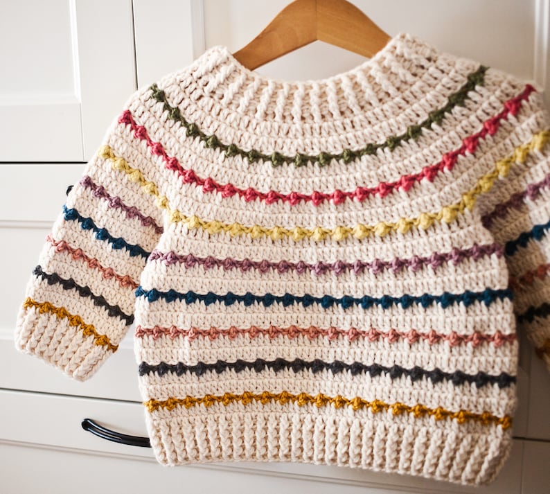 Rainbow Sweater Crochet Pattern