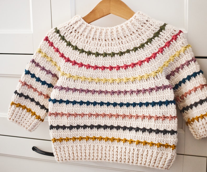 Rainbow Sweater Crochet Pattern