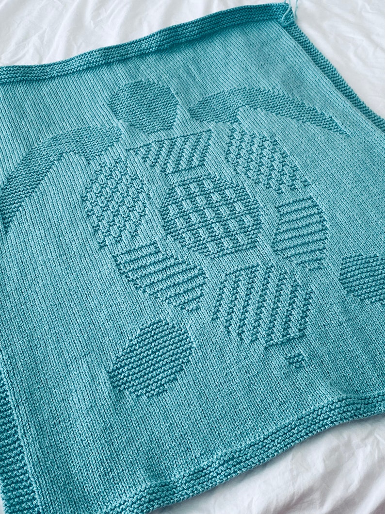 Ocean Turtle Blanket Knitting Pattern