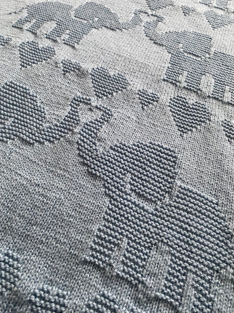 Loved Elephants Blanket Knitting Pattern