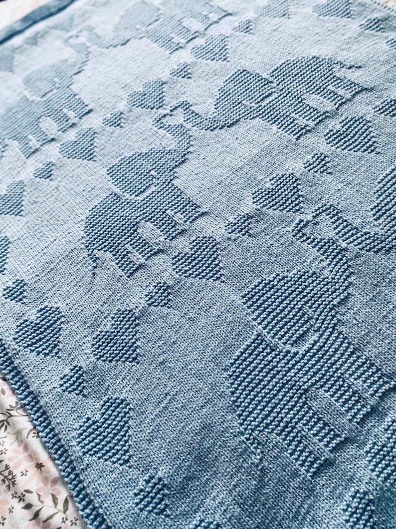 Loved Elephants Blanket Knitting Pattern