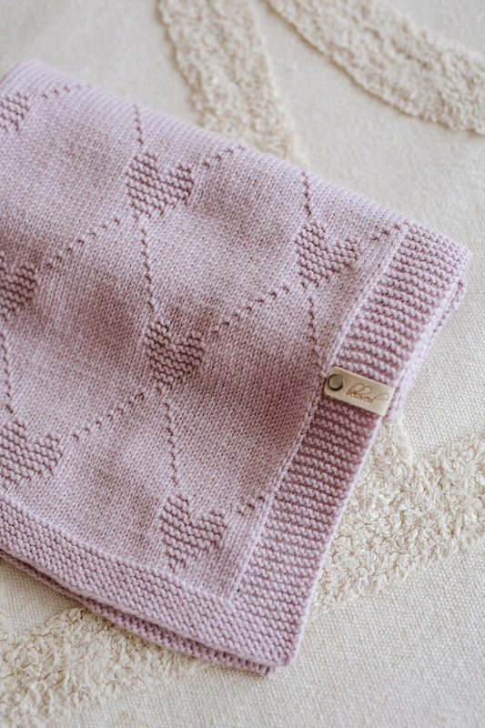 Hearts Blanket Knitting Pattern