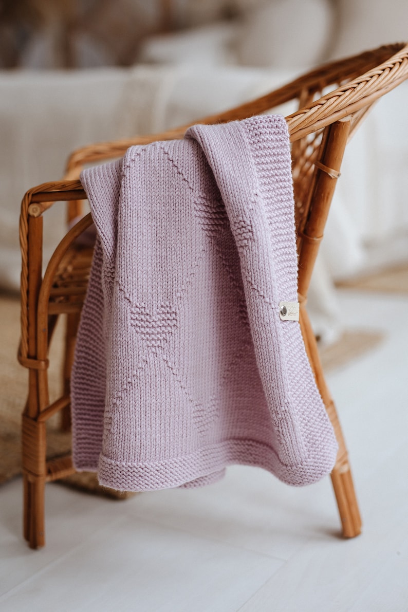 Hearts Blanket Knitting Pattern