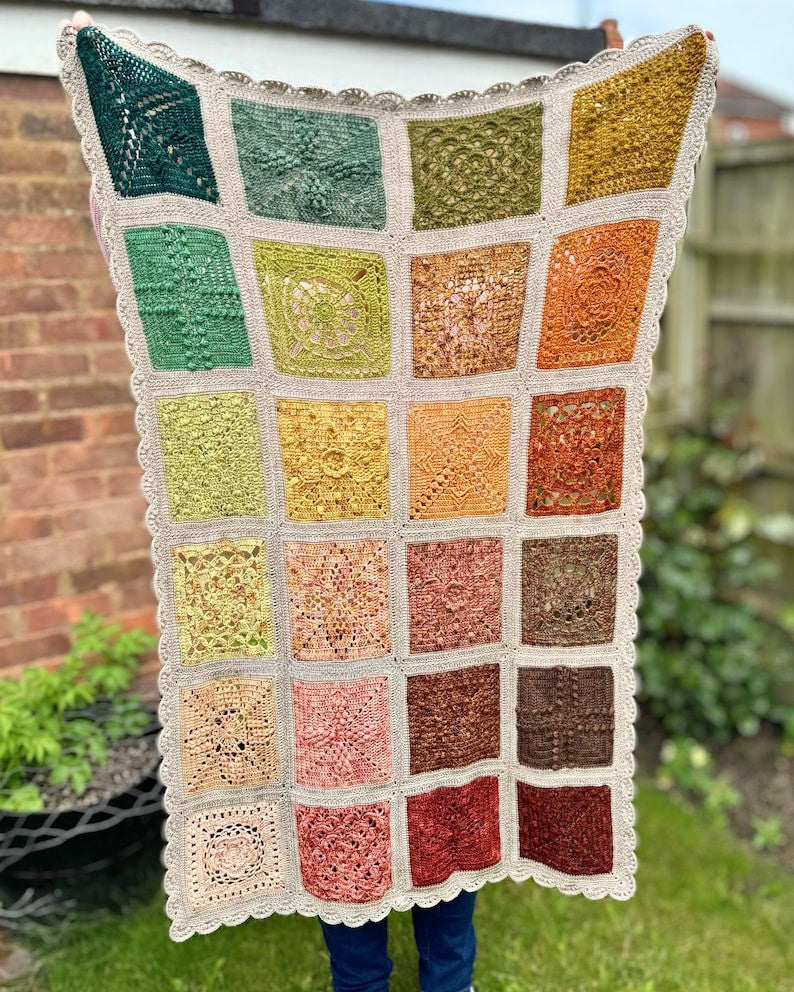 Colorful Sampler Blanket Crochet Pattern