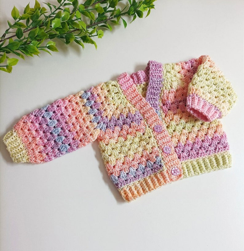Pastel Granny Cardigan Crochet Pattern