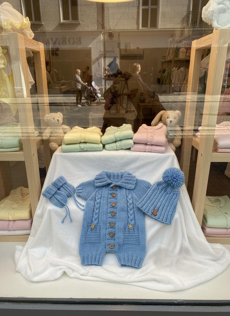 Caramel Cottage Baby Set Knitting Pattern