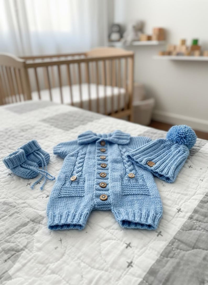 Caramel Cottage Baby Set Knitting Pattern