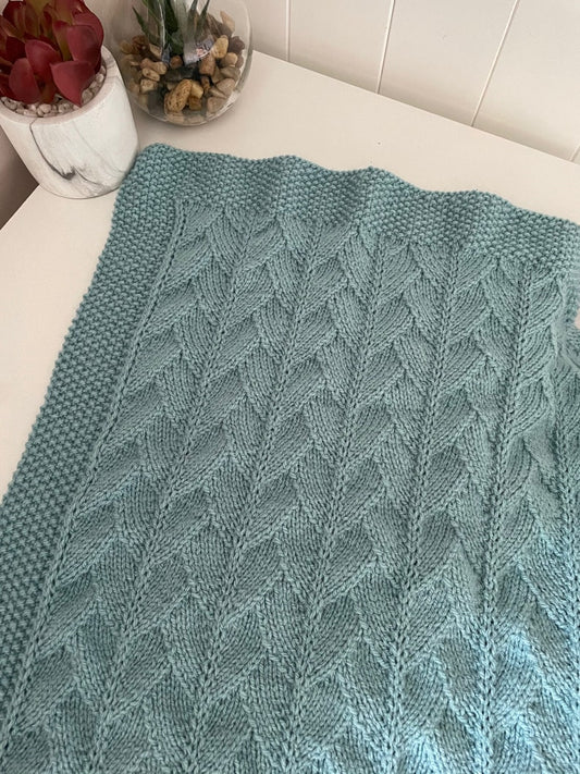 Leafrise Blanket Knitting Pattern