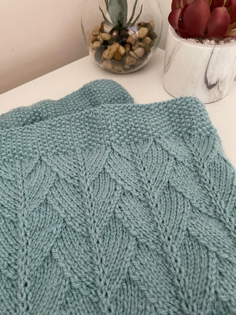 Leafrise Blanket Knitting Pattern
