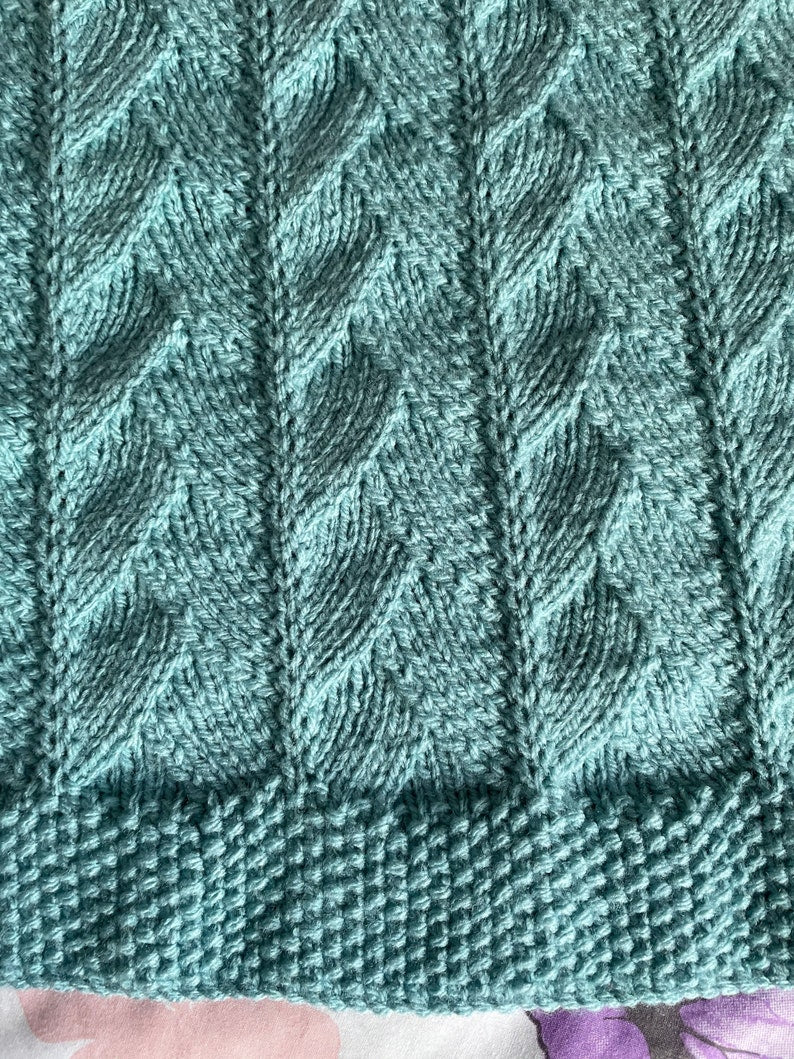 Leafrise Blanket Knitting Pattern