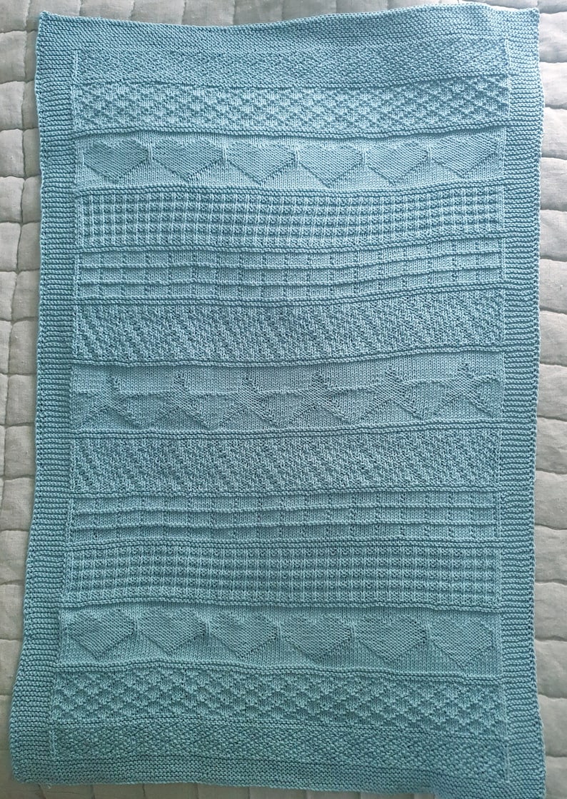 Hearts & Stars Blanket Knitting Pattern