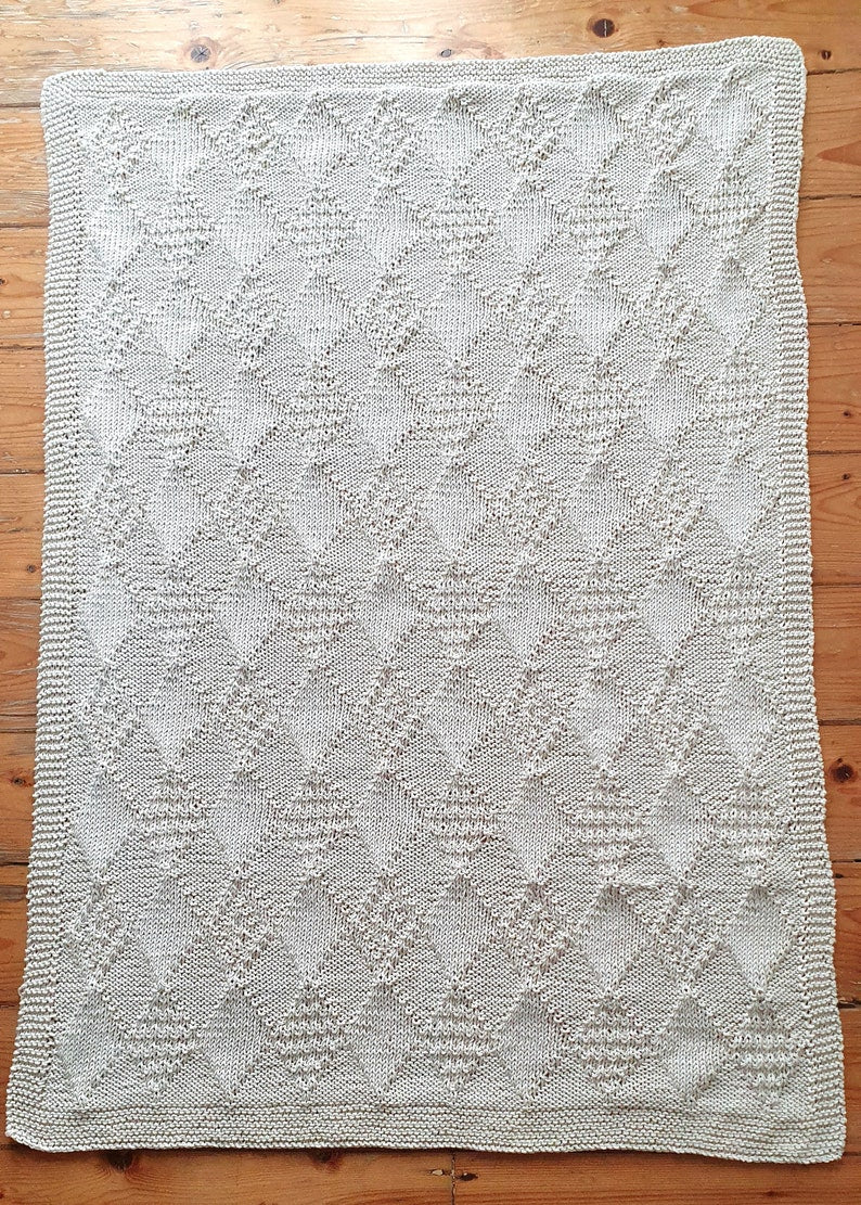 Diamond Blanket Knitting Pattern